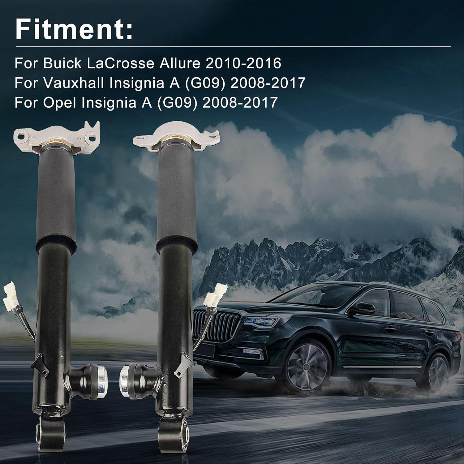 2X Rear Shock Absorbers Struts w/Electronic Damping Fit for Buick LaCrosse 2010-2016 84336157, 20901075, 22961779, 20901064