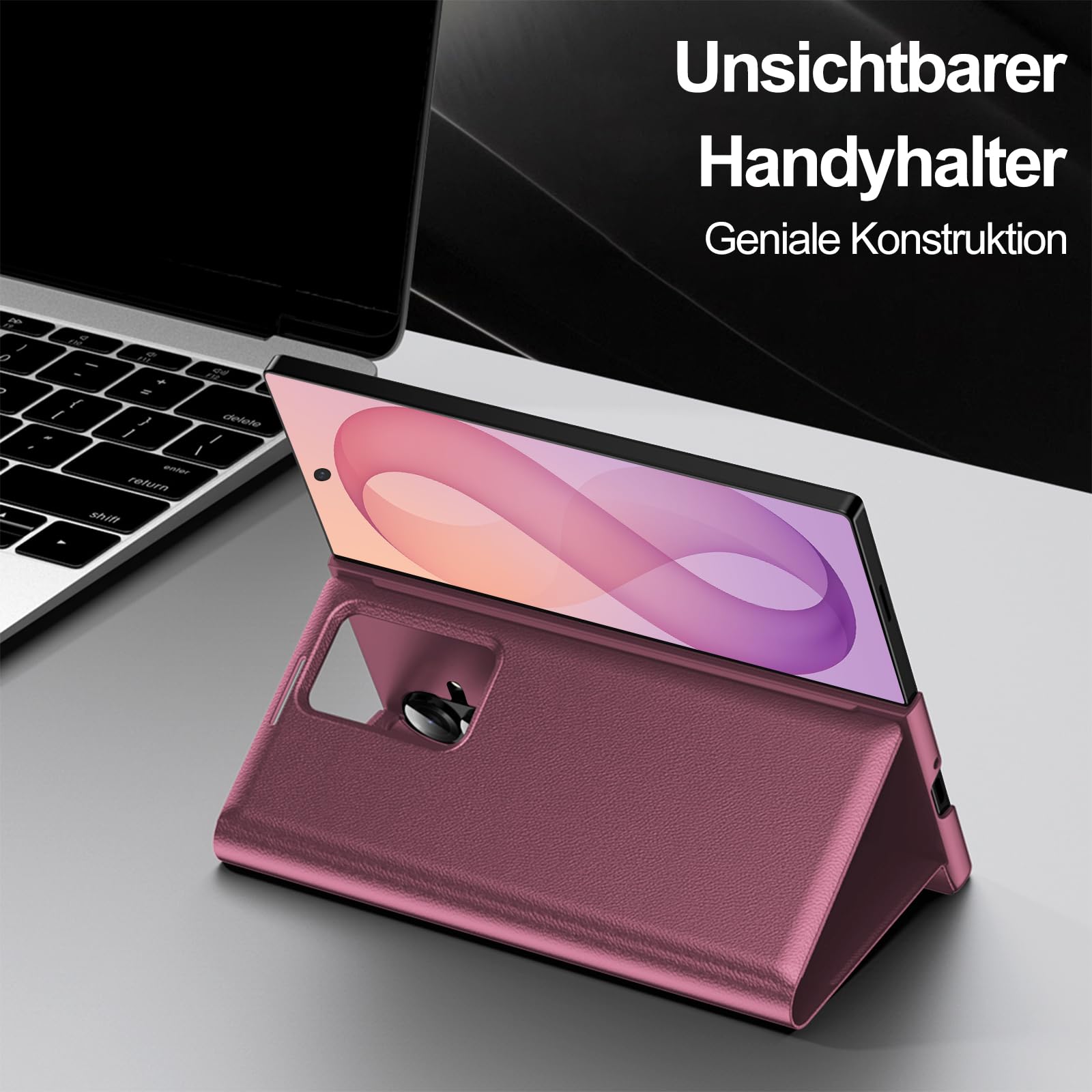 Custodia a portafoglio per Samsung Galaxy Z Fold 8 Ultra, in pelle PU, con scomparto per carte, supporto e finestra per visualizzazione, antiurto Z Fold8 Ultra con protezione per fotocamera