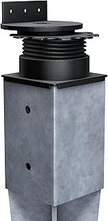 Gartenwelt Riegelsberger Terracon Terrassenlager Flex 42-87 mm für Hülsen 91x91 mm mit beweglichem Kopf Set 24 Stück (1 Karton)