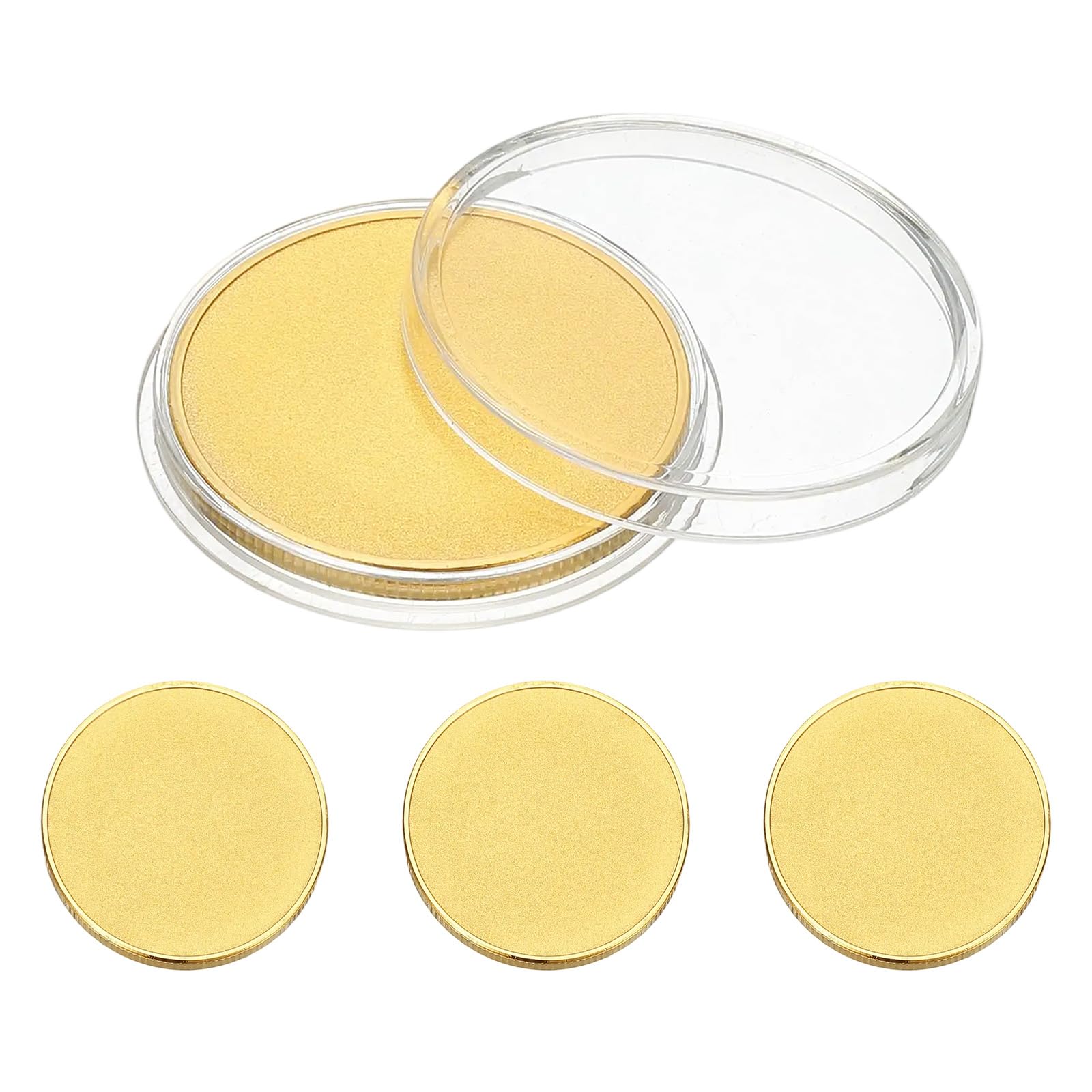 Disques rondes plaque estampage PATIKIL 40mm dorés au fini brillant givré prestigieux