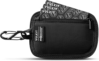VULKIT Cartera pequeña y Delgada con Cierre Oculto y Clip de Bloqueo RFID, Bolsa de Viaje, Cartera antirrobo de Seguridad
