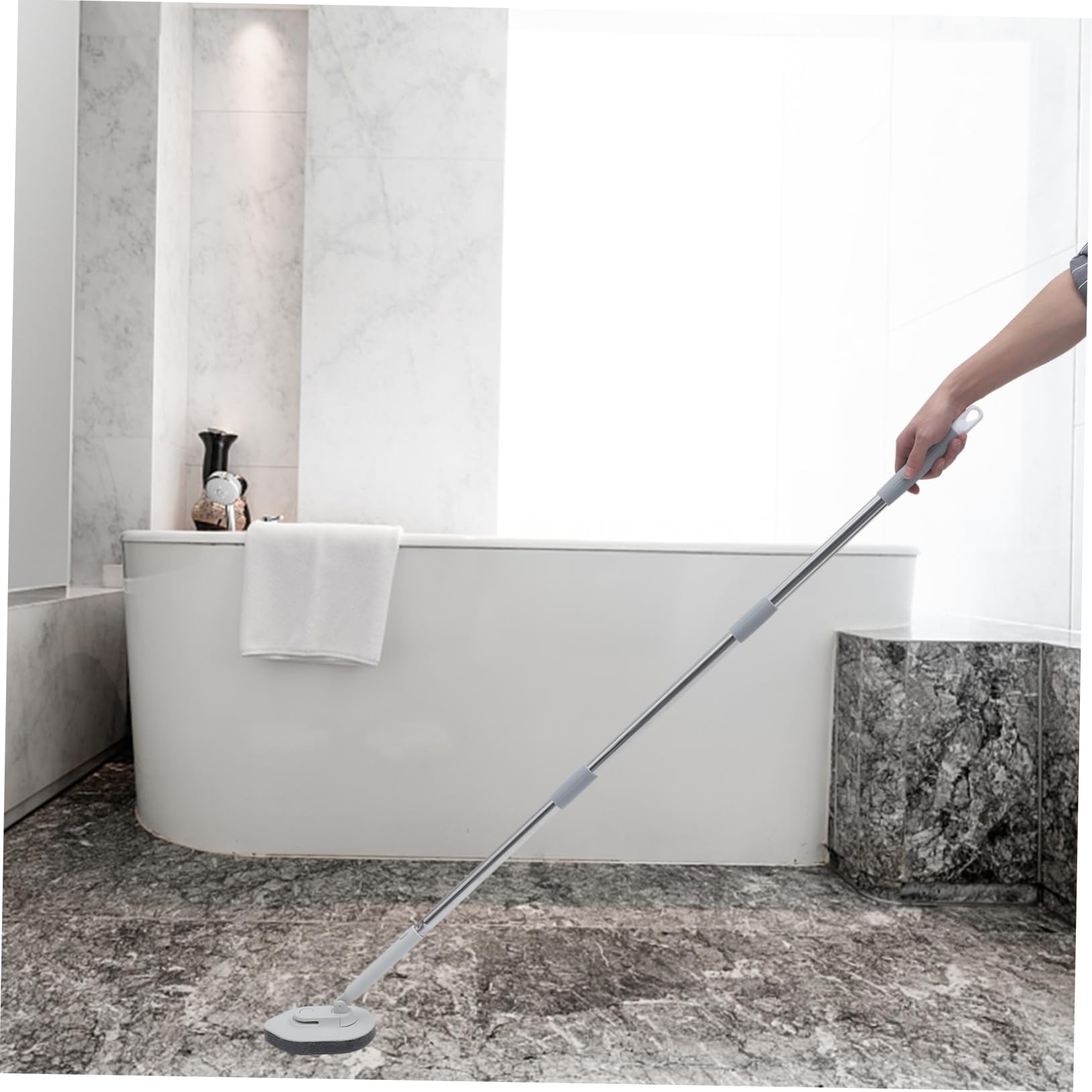 Cepillo De Suelo Rígido Para Fregar Pisos y Azulejos De Baño Cepillo Multiusos Mango Para Limpieza De Ducha y