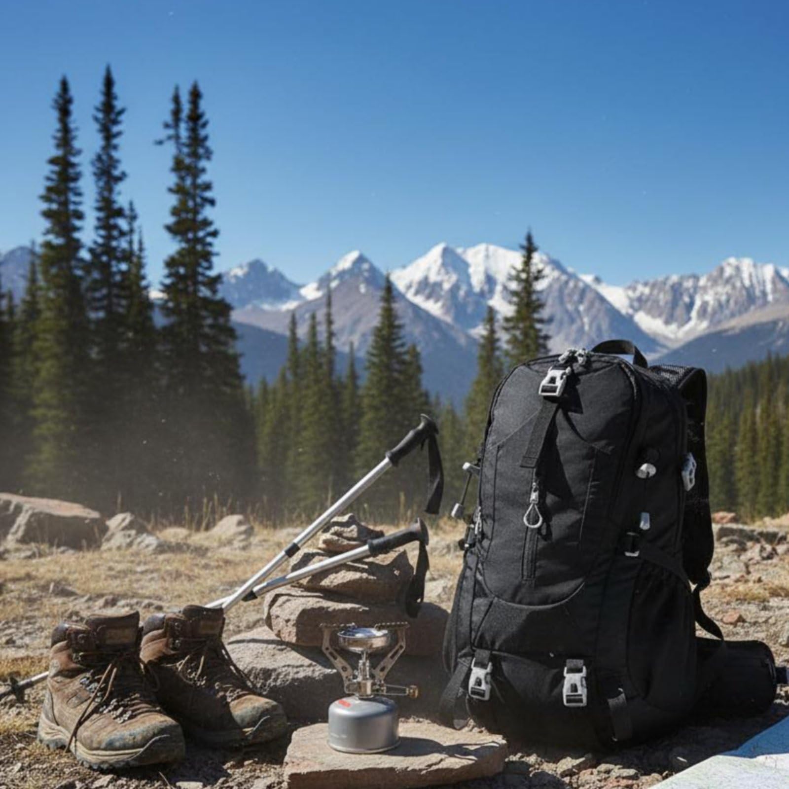 Zaino da Trekking Grande Capacità Zaino da Montagna Multifunzionale per Campeggiatori, Viaggiatori, Campeggio, Viaggio, Giallo+Verde