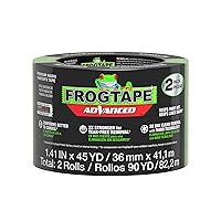 Vista 7 de FrogTape Advanced Painters Tape, 1.5 Inch Wide (1.41-Inch x 45-Yard) Multi-Surface Tape with PAINTBLOCK, Conforms Around Curves & Contours