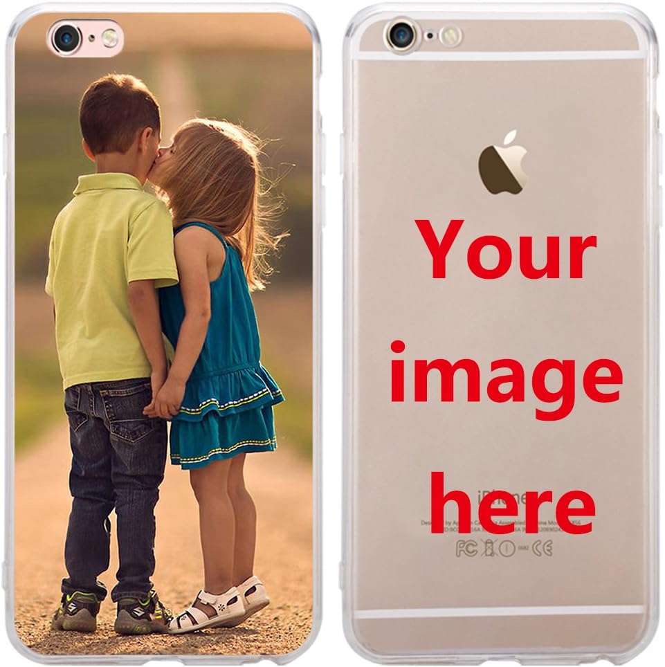 Depthlan Custom Phone Case for iPhone 8 / iPhone 7, Personalized Photo Phone Case, Soft Protective TPU Bumper, Customized Cover Add Image Painted Print Text Logo Picture