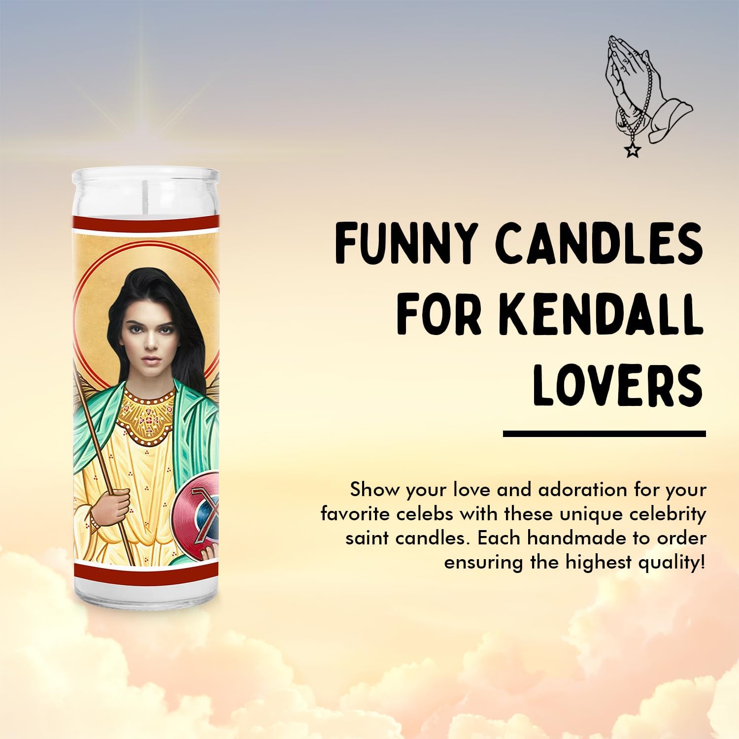 Kenny Celebrity Glass Jar Candle – Unscented Handmade Soy Wax Votive Candle – Unique Gift for Reality TV Lovers – Home Decor Collectible for Living Room & Office – 8 Inch