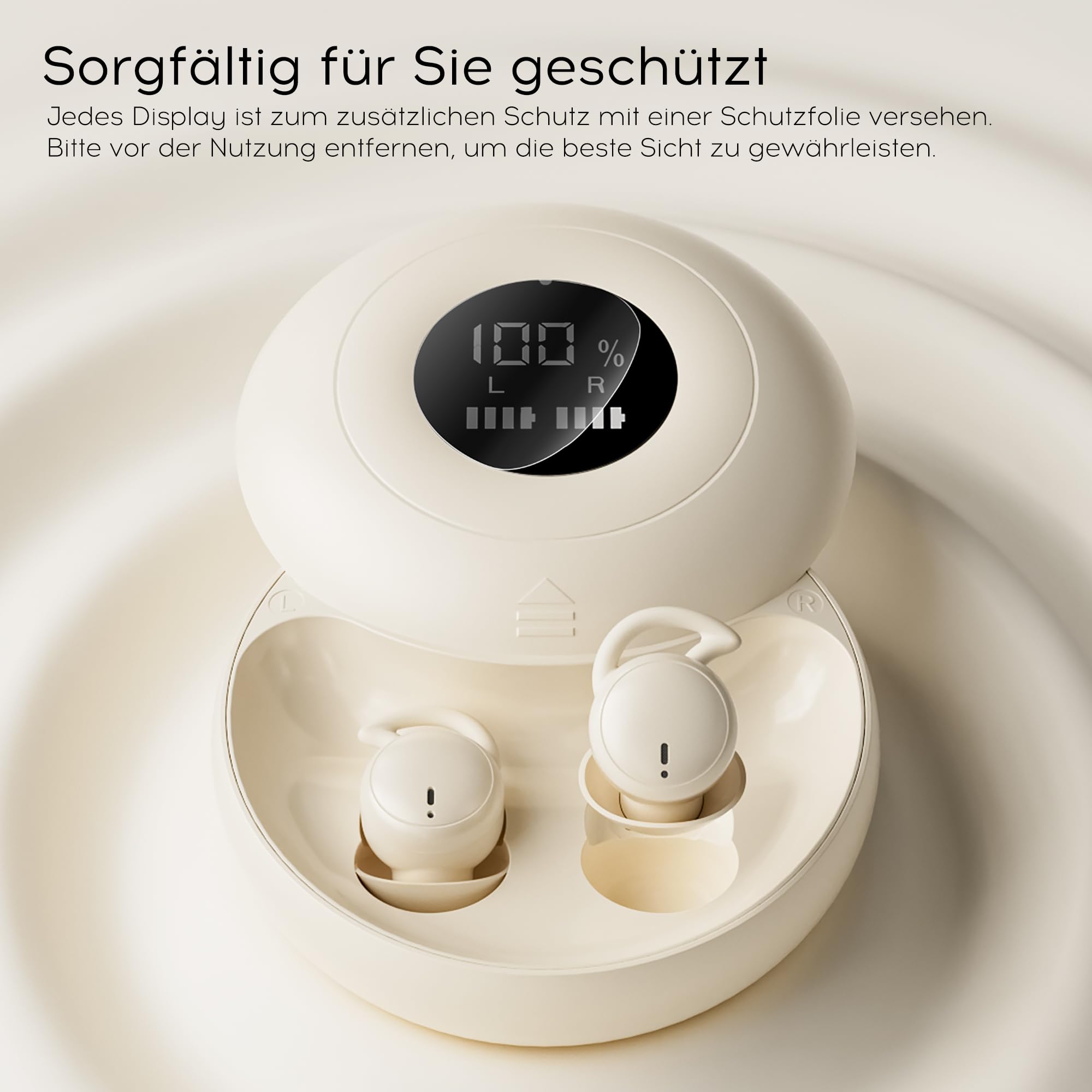 Schlafkopfhörer Bluetooth 6.0, Schlafkopfhörer Seitenschläfer, Mini Kopfhörer zum Schlafen mit Noise Cancelling, Weiche Flüssigsilikon Ohrhörer mit Langer Akkulaufzeit für Schlaf, Reisen