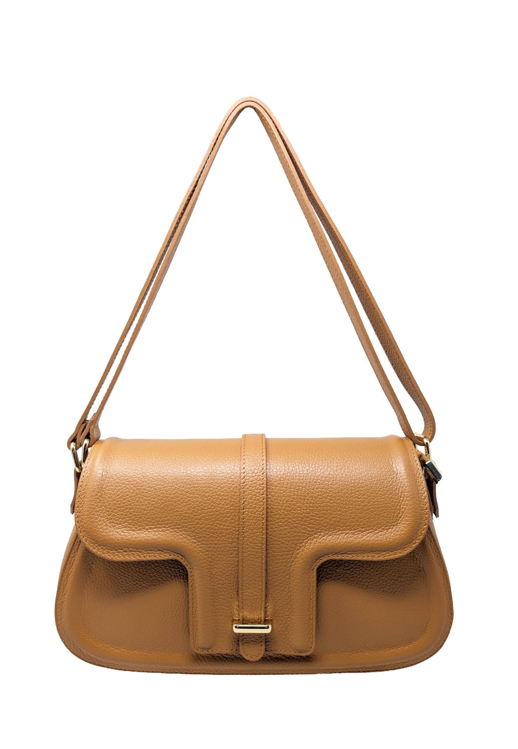Chicca Borse Borsa a Spalla Elegante da Donna in Vera Pelle