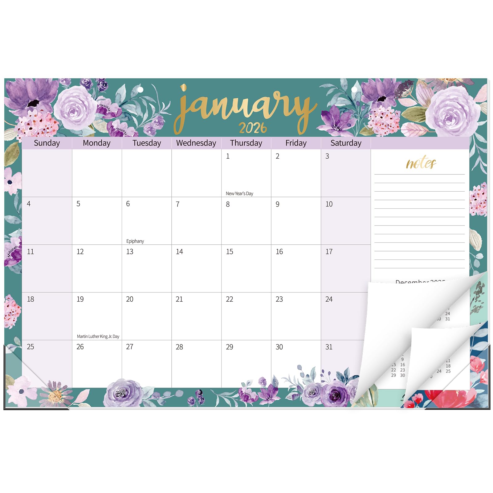 Guasslee Desk Calendar 2026, Large Desk Top Calendar 2026, 18-Month Wall Calendar From Jan. 2026 to Jun. 2027 With To-Do List, Notes For Office Home Teacher Planning, 17" x 11.5"