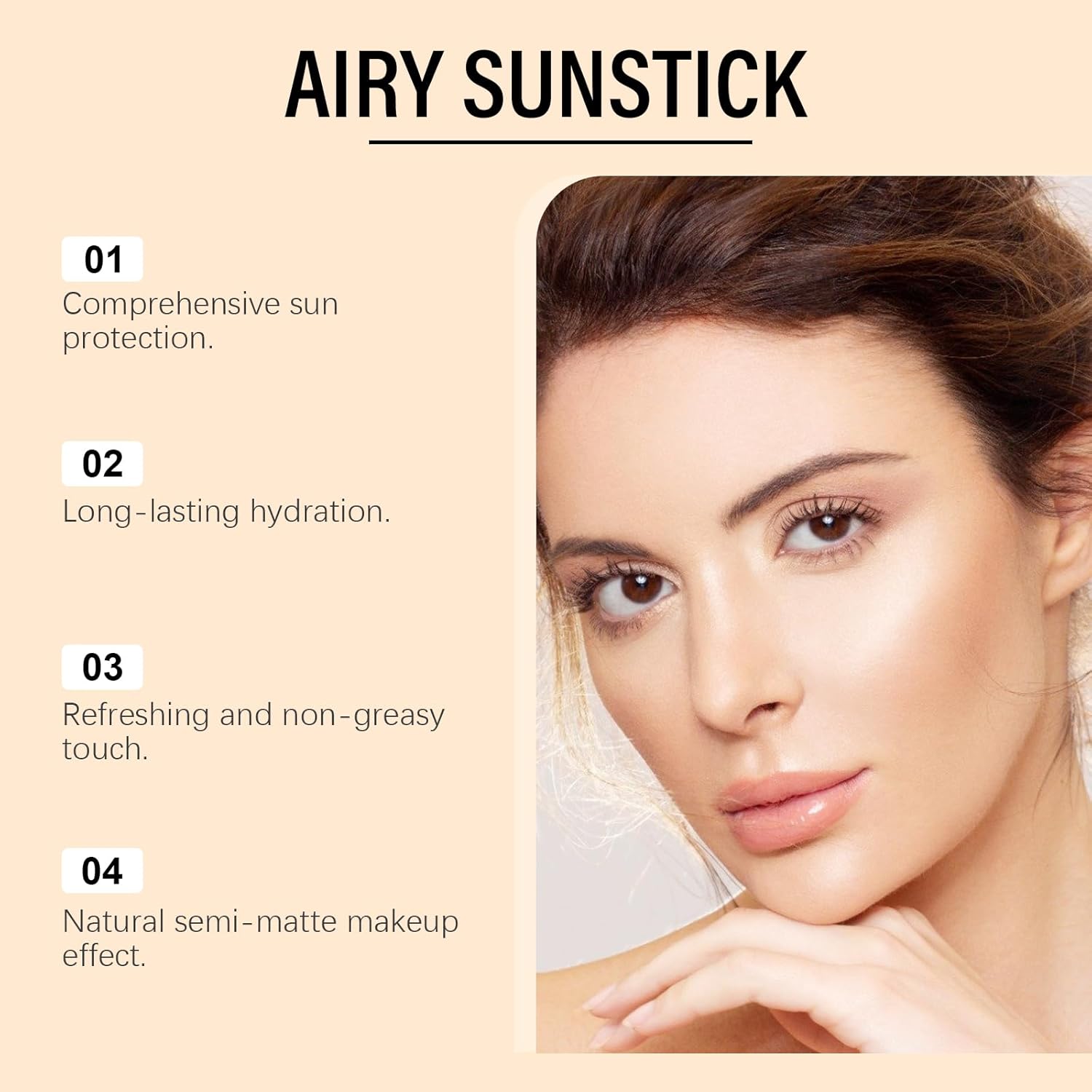 Sunscreen Stick SPF 50+ – Korean Semi-Matte Sun Protection Bar, No White Cast, Lightweight, Water-Resistant Sunblock for Face & Body, 0.81 oz / 23g - Image 5