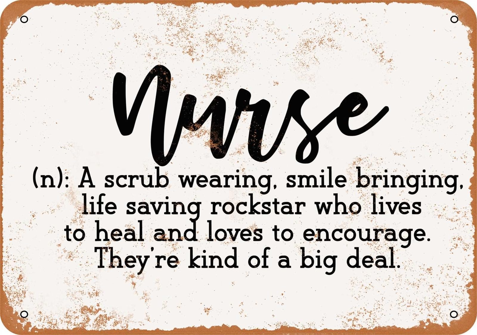 Miaomansenstore Metal Sign - Nurse Definition - Vintage Look Home Decor