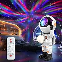 Vista 9 de Rossetta Proyector de Galaxia de Astronauta, Proyector de Estrellas para Dormitorio, Luz Nocturna LED Regulable para Niños con Temporizador