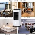 DORTALA Evaporative Air Plus cool. 3-in-1 Refroidisseur portable avec télécommande, 7.5H minuterie, 7L Réservoir d ' eau, 3 Modes éoliens & Vitesses, Roues, Ventilateur de refroidissement pour chambre