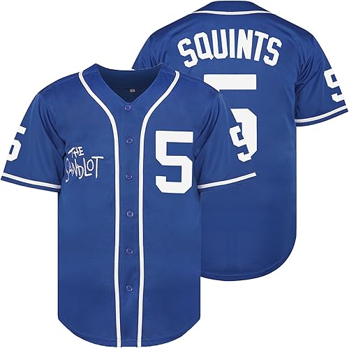 Miniatura 20 de The Sandlot Benny The Jet Rodriguez Michael Squints Palledorous Alan Yeah-Yeah McClennan Bel Air Jersey de Béisbol con Impresión 3D