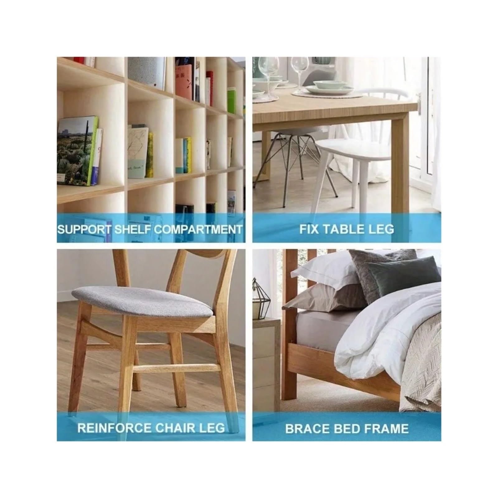 soporte angular en L, Abrazadera de conexión for fijación estantes muebles 90 grados(Dark 100PCS)