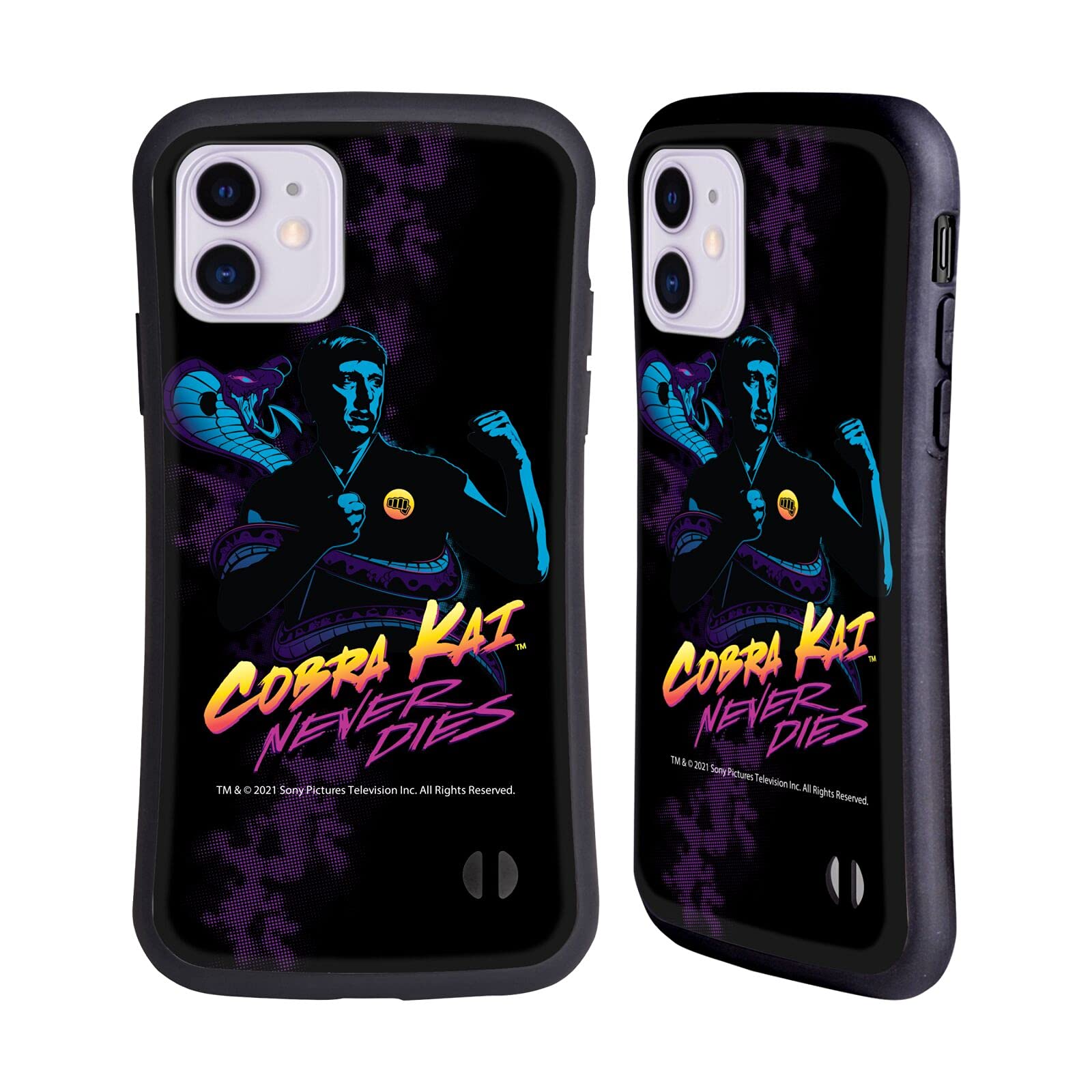 Head Case DesignsOfficially Licensed Cobra Kai Johnny Lawrence Never Dies Key Art Hybrid Case Compatible with Apple iPhone 11