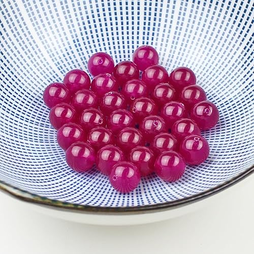 Miniatura 127 de MJDCB Natural Multicolor Volcanic Lava Stone Round Loose Stone Beads DIY for Jewelry Bracelet Making 15" (6mm, White)