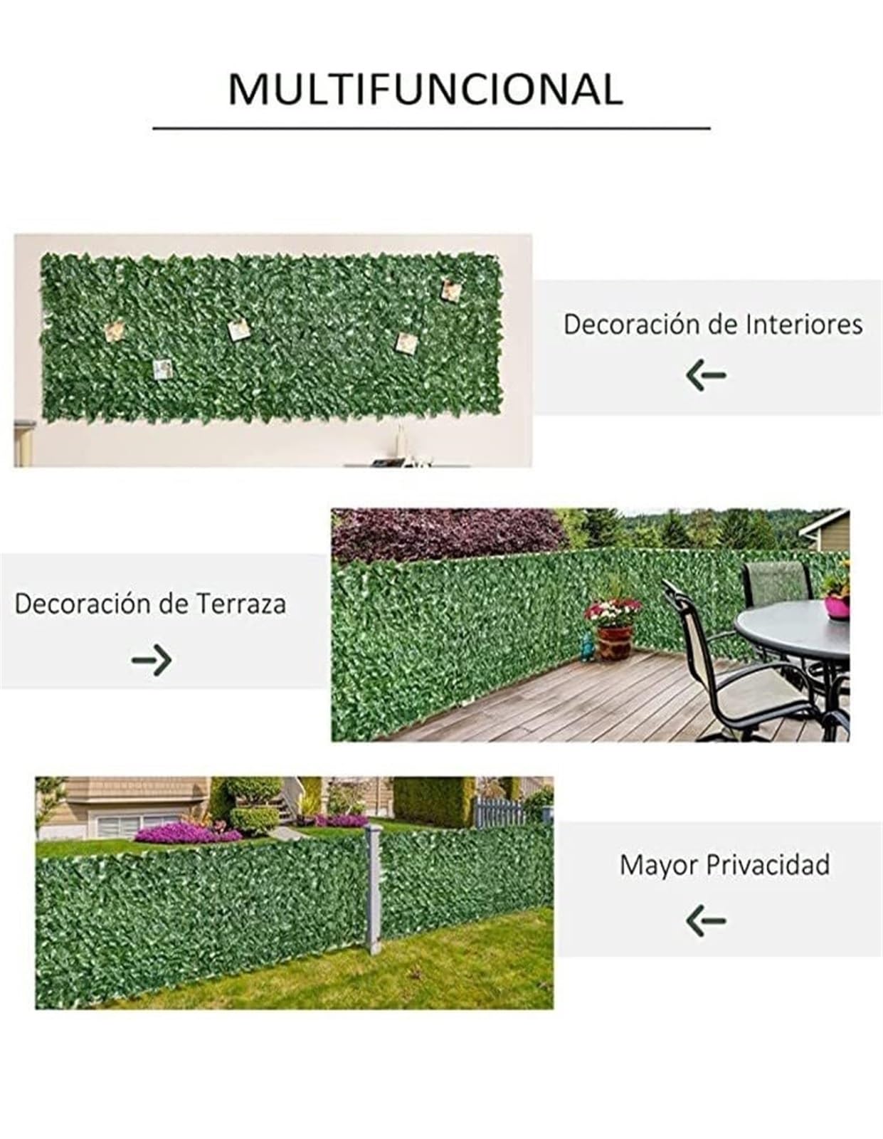 Knstlicher Efeu fr den Auenbereich, Balkon-Trennwand, wetterfest, fr  Privatsphre, 1 x 10 m : Amazon.de: Garten