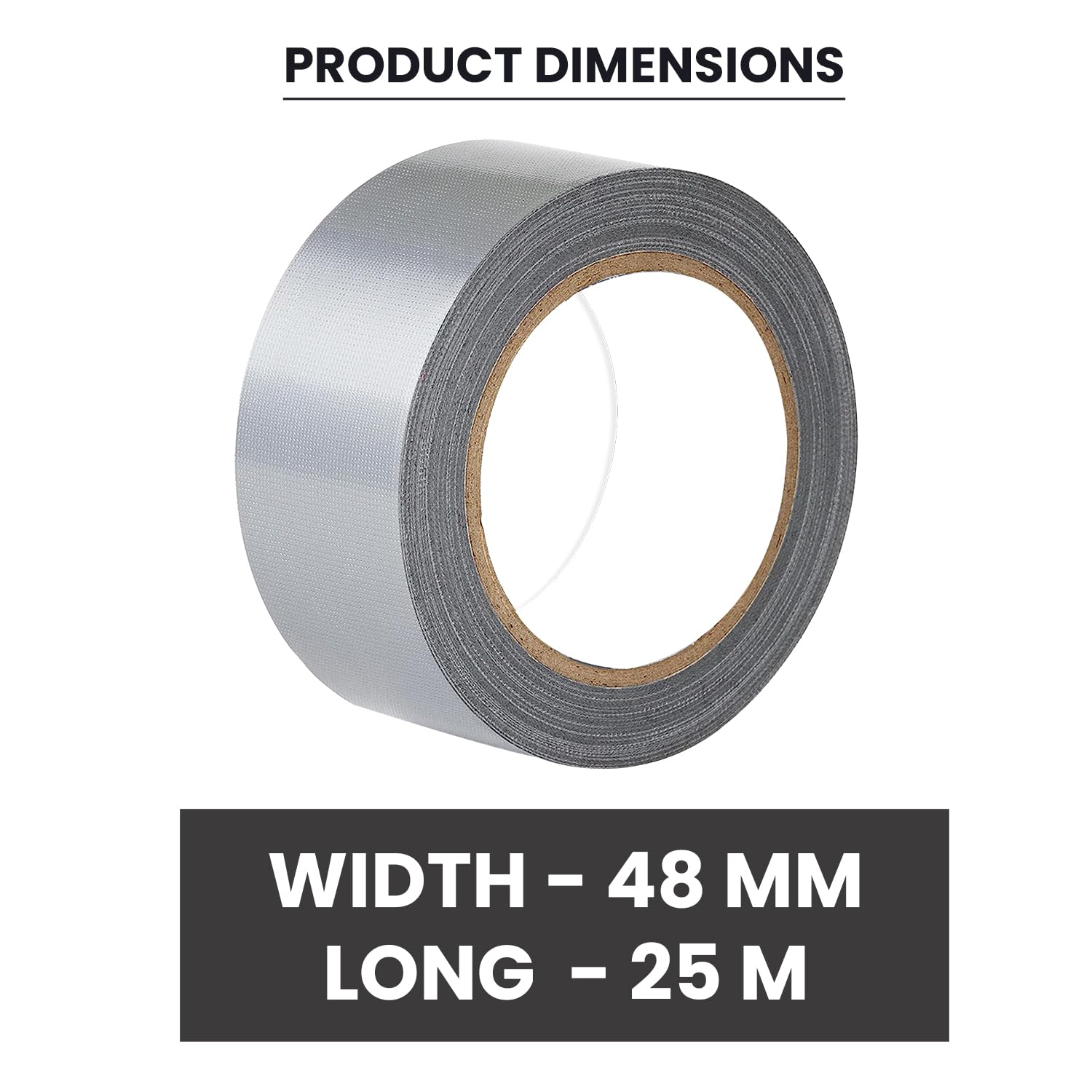 Thump Steelgrip Duct Tape Butyl Rubber Sealing Crack Surface Roof Repair for Home Maintenance (Grey, 48mmX25M, Pack of 6) 2
