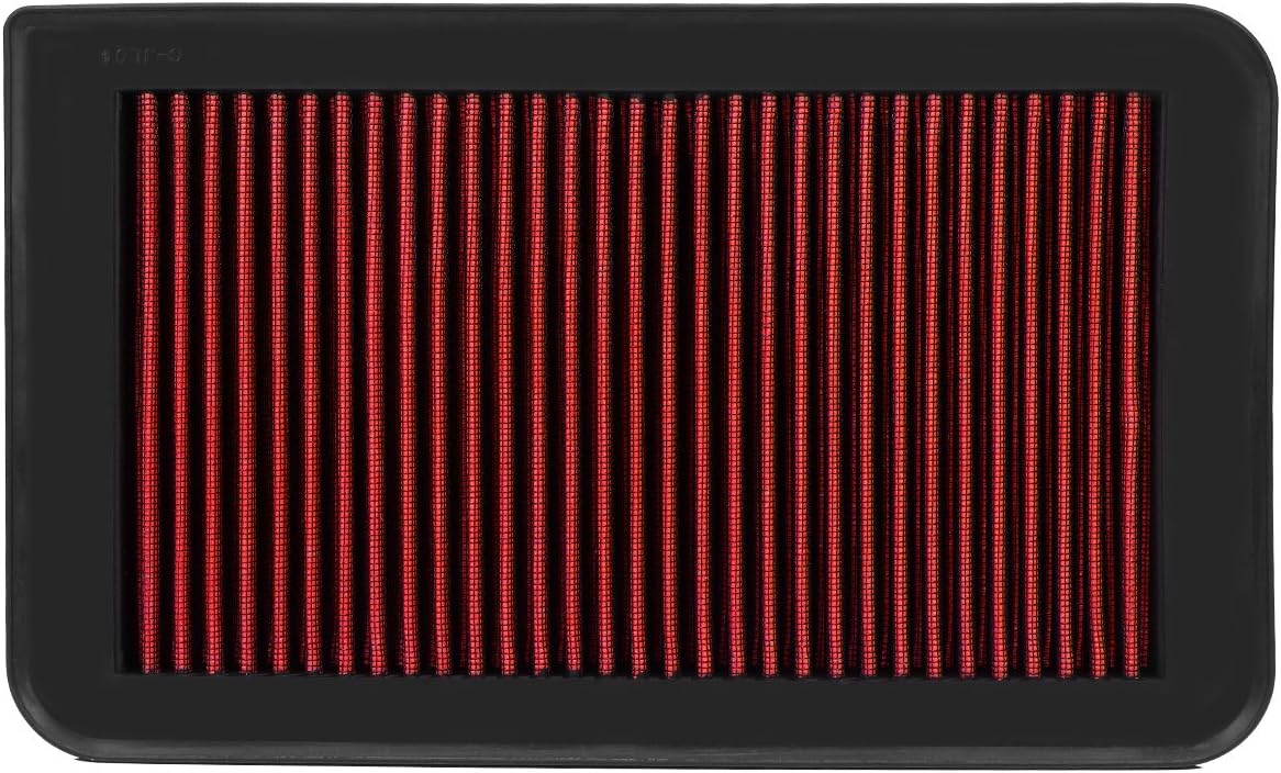 DNA Motoring AFPN-112-RD Clean Air Washable Drop In Panel Air Filter Enhance Engine Performance [Compatible with 04-08 Solara / 04-10 Sienna / 01-13 Highlander / 02-06 Camry / 07-11 Camry Hybrid]