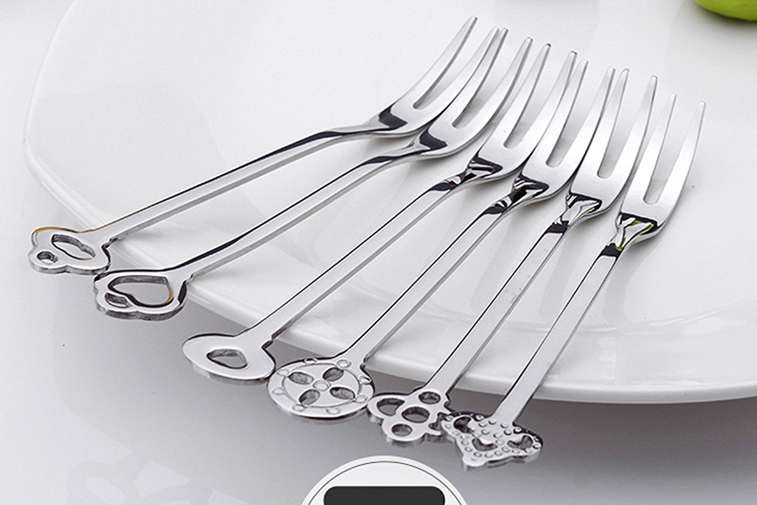 6 Pack Small Forks for Appetizers Seafood Pickle Cocktail, Stainless Steel — Amazon image 9