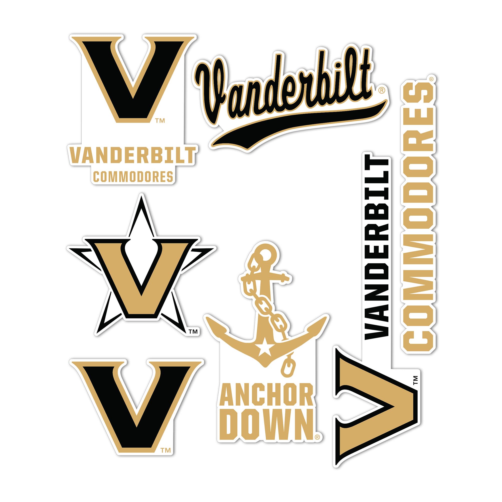 Autocollant Vanderbilt University Desert Cactus en vinyle décalcomanie T2