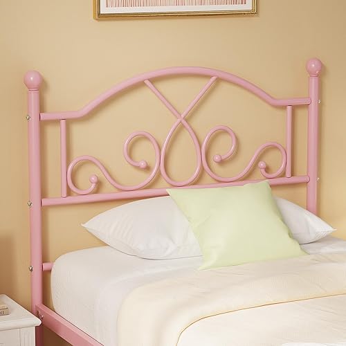 Miniatura 5 de Weehom Base de cama de tamaño matrimonial con cabecera y plataforma de estribo, soporte de listones de acero resistente debajo de la cama, espacio