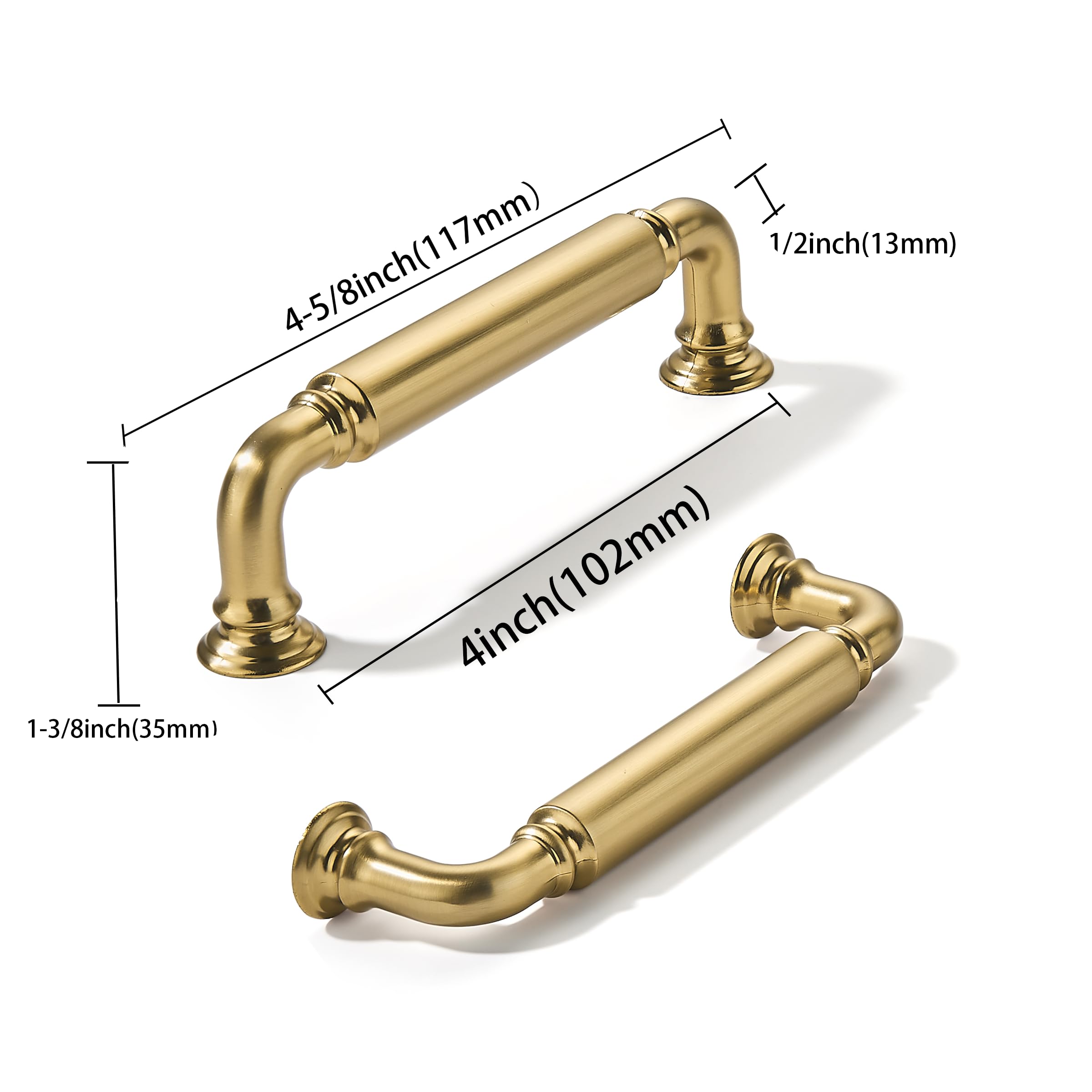 KHTUMEWARE-80279 Champagne Bronze Cabinet Pulls CTC 3 in (76 mm) 2-Pack in Champagne Bronze — KHTUMEWARE