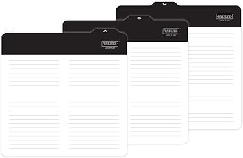 Vaultz Vinyl Record Storage Dividers A-Z - 26 Record Holder Organizer Guides - Alphabetical Vinyl LP Dividers for Album Crate, Collection Library Bin, Black