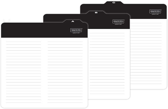 Vaultz Vinyl Record Storage Dividers A-Z - 26 Record Holder Organizer Guides - Alphabetical Vinyl LP Dividers for Album Crate, Collection Library Bin, Black