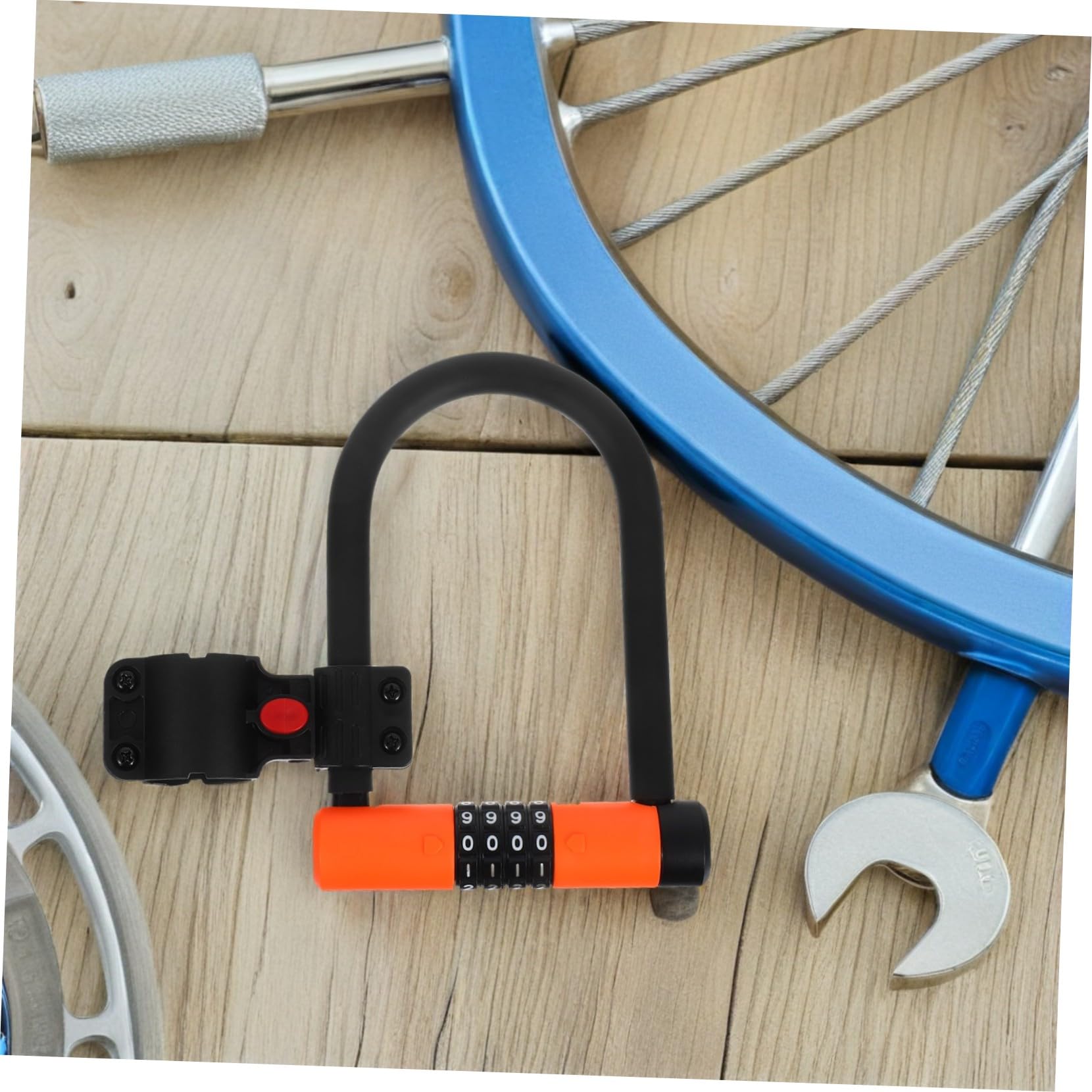 Lucchetto U per Mountain Bike con Combinazione Reset Antifurto Resistente Urti per Biciclette Scooter Elettrici e Sicurezza Versatile per e