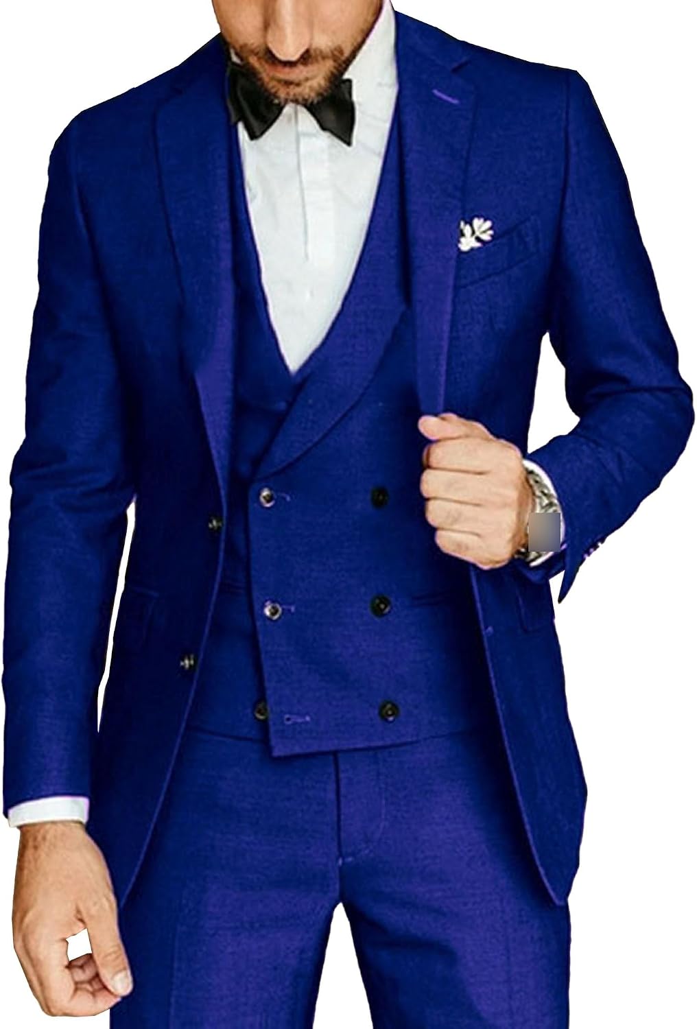 Men Banquet Business Leisure Groom 3 Piece Suit Prom Party Wedding Prom Slim Suits Formal 1 Button Blazer Vest Pants