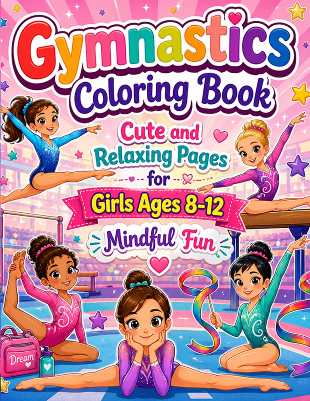 Gymnastics Coloring Book Cute and Relaxing Pages for Girls Ages 8-12 Mindful Fun: Fun and Calm Coloring Pages for Young Gymnasts to Relax Build Confidence and Enjoy Creative Play