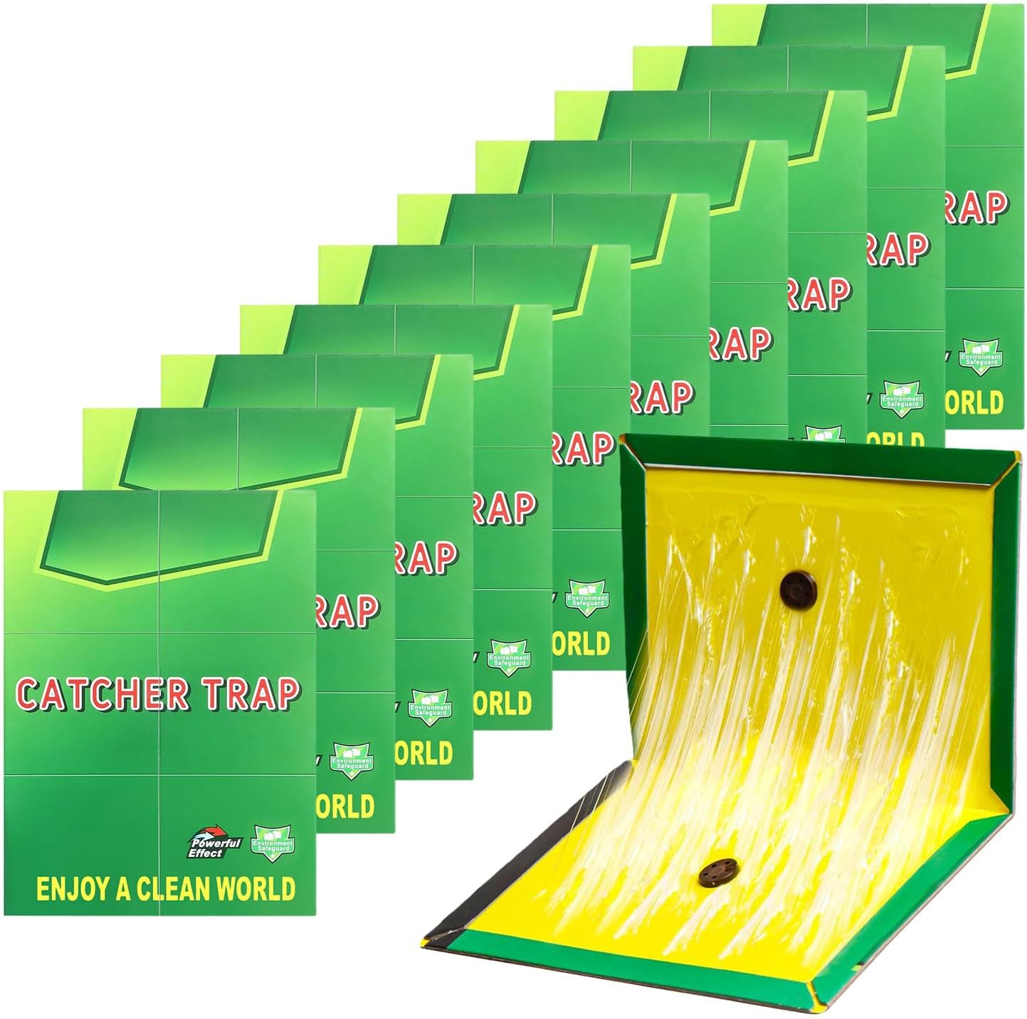 Mossoko Sticky Traps - Multi-Use Boards Pest Traps Boards - Sticky Pads Board Gum Pads for Commercial Home Indoor Outdoor Garden Garage Kitchen Office (10 Pack)