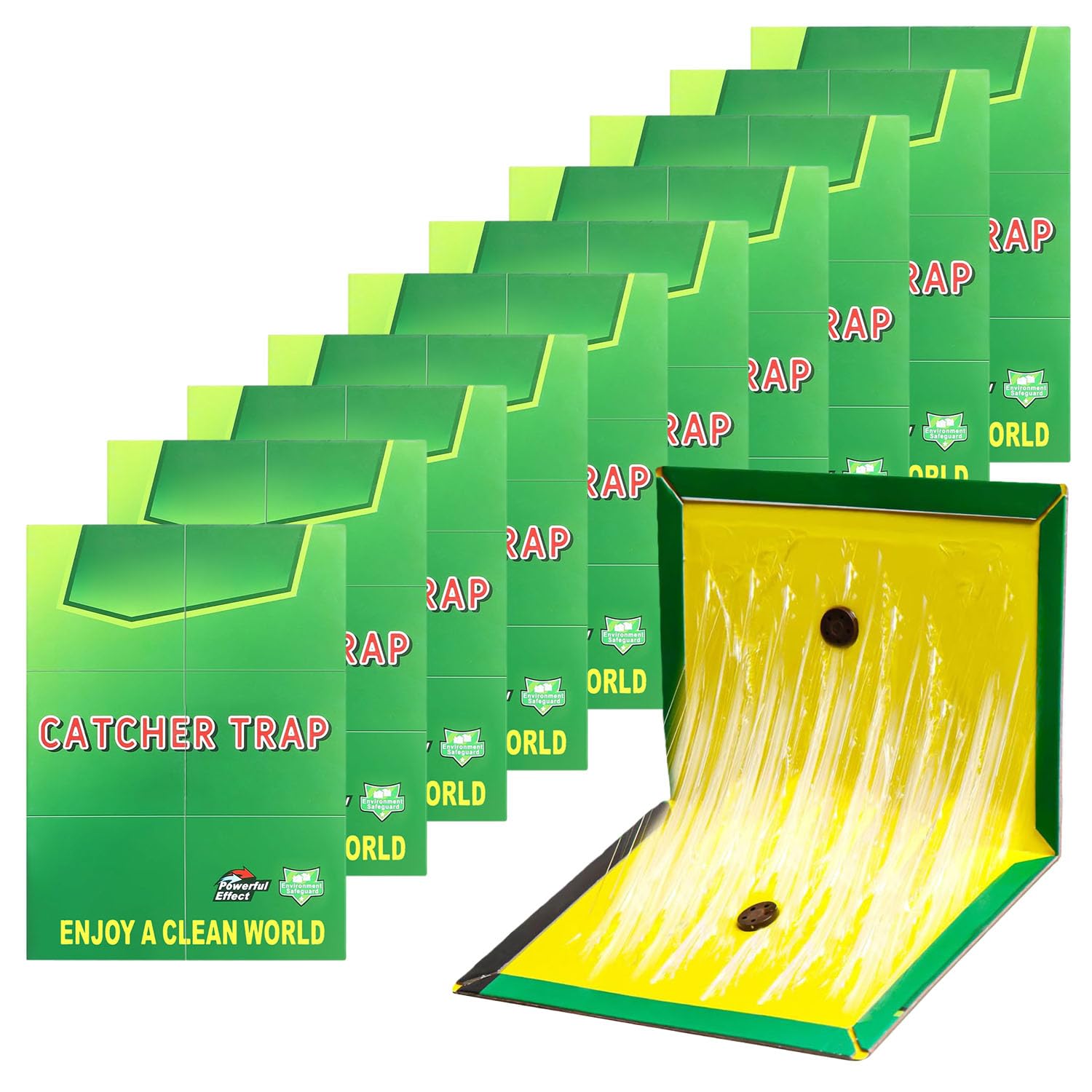 Mossoko Sticky Traps - Multi-Use Boards Pest Traps Boards - Sticky Pads Board Gum Pads for Commercial Home Indoor Outdoor Garden Garage Kitchen Office (10 Pack)