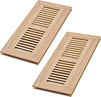 Vista 21 de Registro de piso de madera de roble rojo, montaje empotrado con marco, 4 x 10 pulgadas con amortiguador, sin terminar