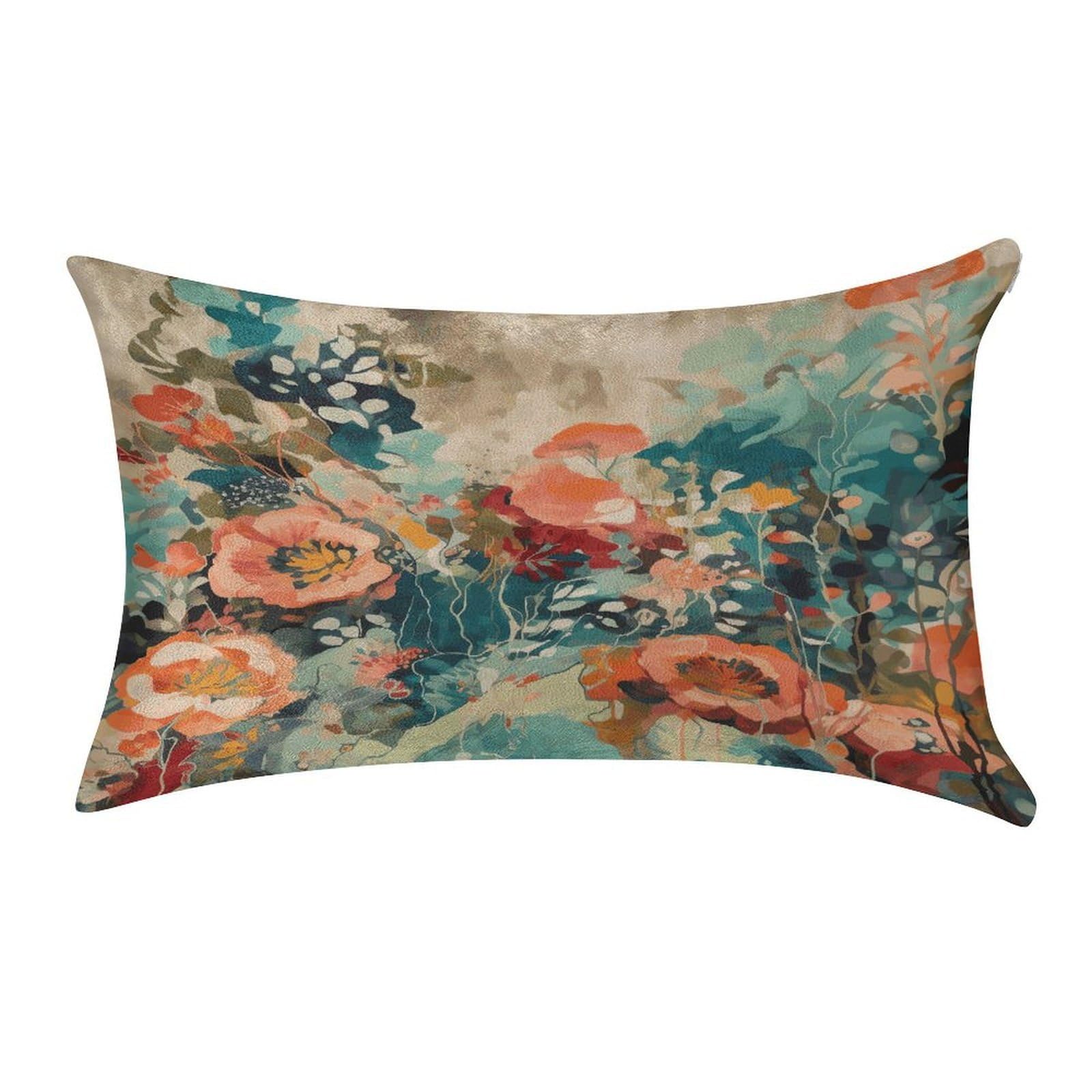 Btcowzrv Style Hand Drawn Flower Pattern Pillow Cover Pillow Case Pillowcase