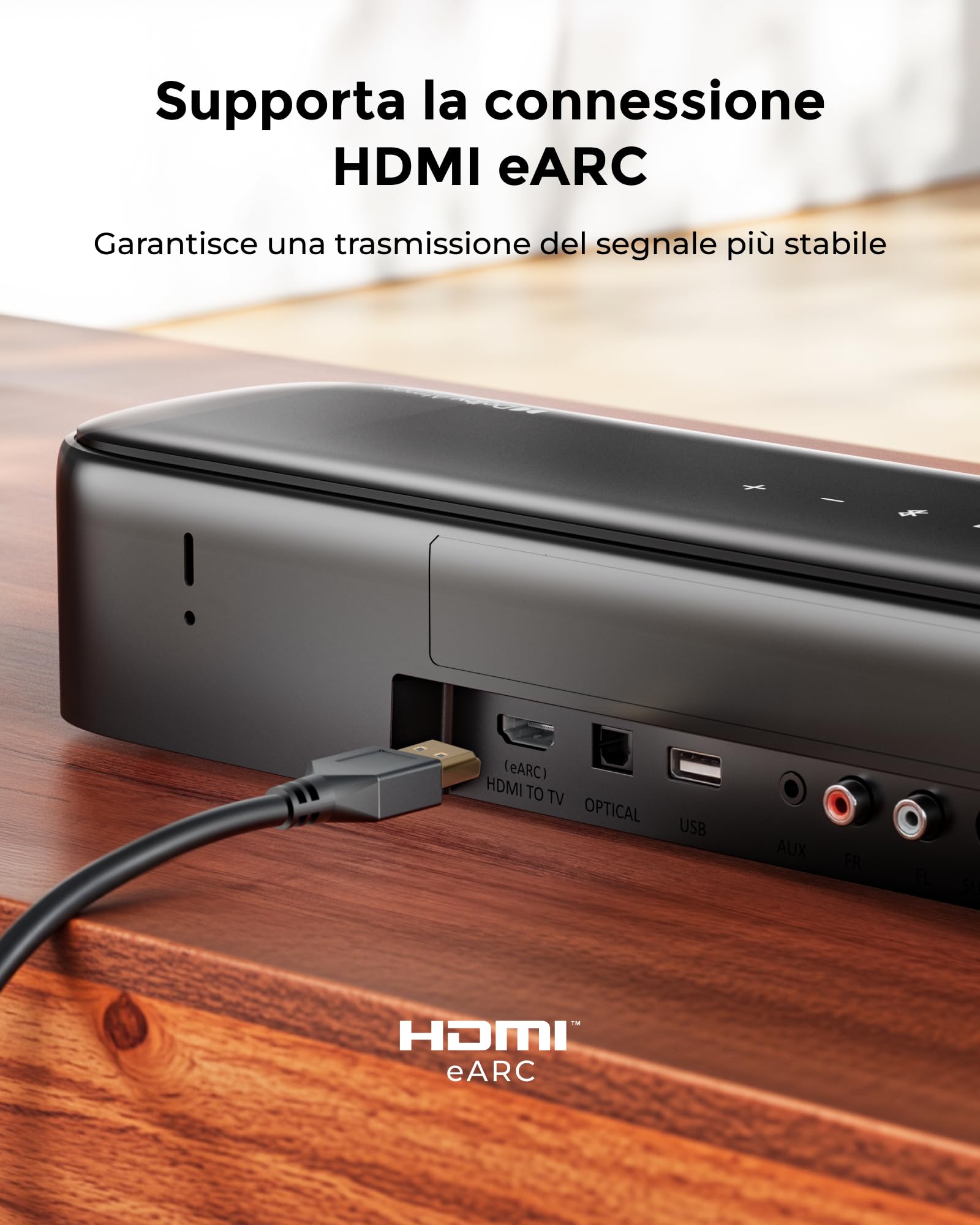 ULTIMEA 7.1 Dolby Atmos Soundbar, con Subwoofer, Soundbar TV con Controllo via APP, Audio Surround Cinema 3D con 4 Altoparlanti Surround, TV Altoparlante con HDMI eARC da 350W, Bluetooth, Aura A60
