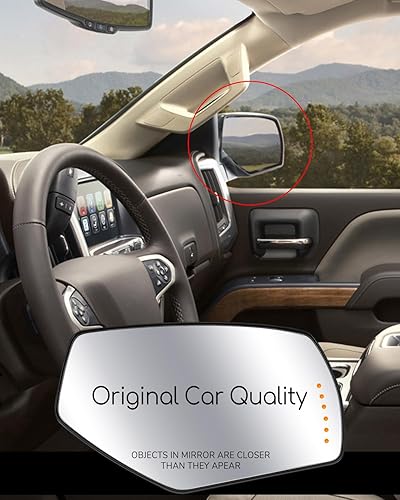Miniatura 4 de Espejo lateral del pasajero para Chevrolet Silverado GMC Sierra 1500 2500 HD 3500 HD 2014-2019 Espejo retrovisor eléctrico con luz LED de señal de
