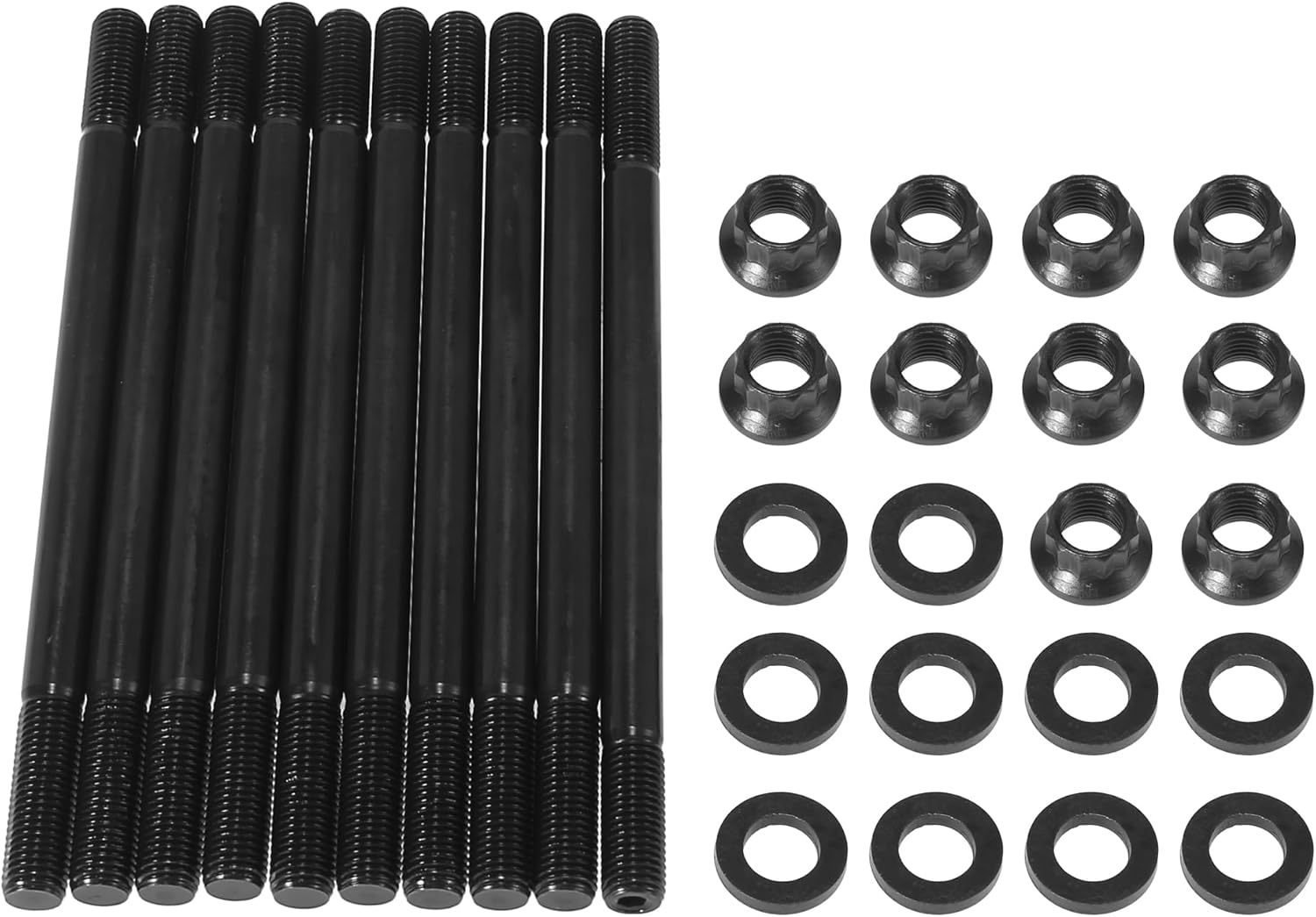 X AUTOHAUX Black Cylinder Head Stud Kit Replacement for Honda Civic CRX Del Sol 1988-1995