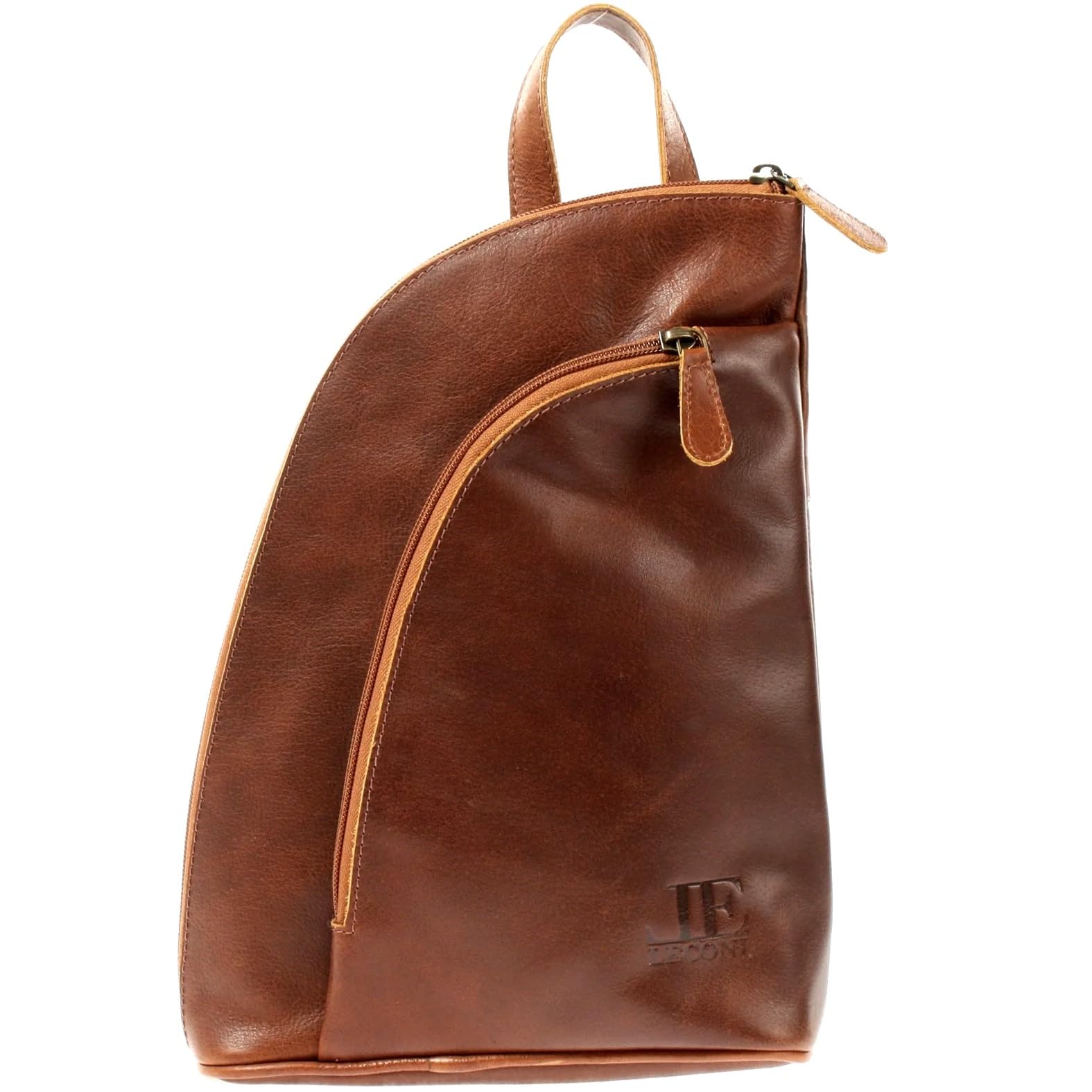 LECONI Kleiner Rucksack aus gewachstem Büffelleder – Produktbeschreibung