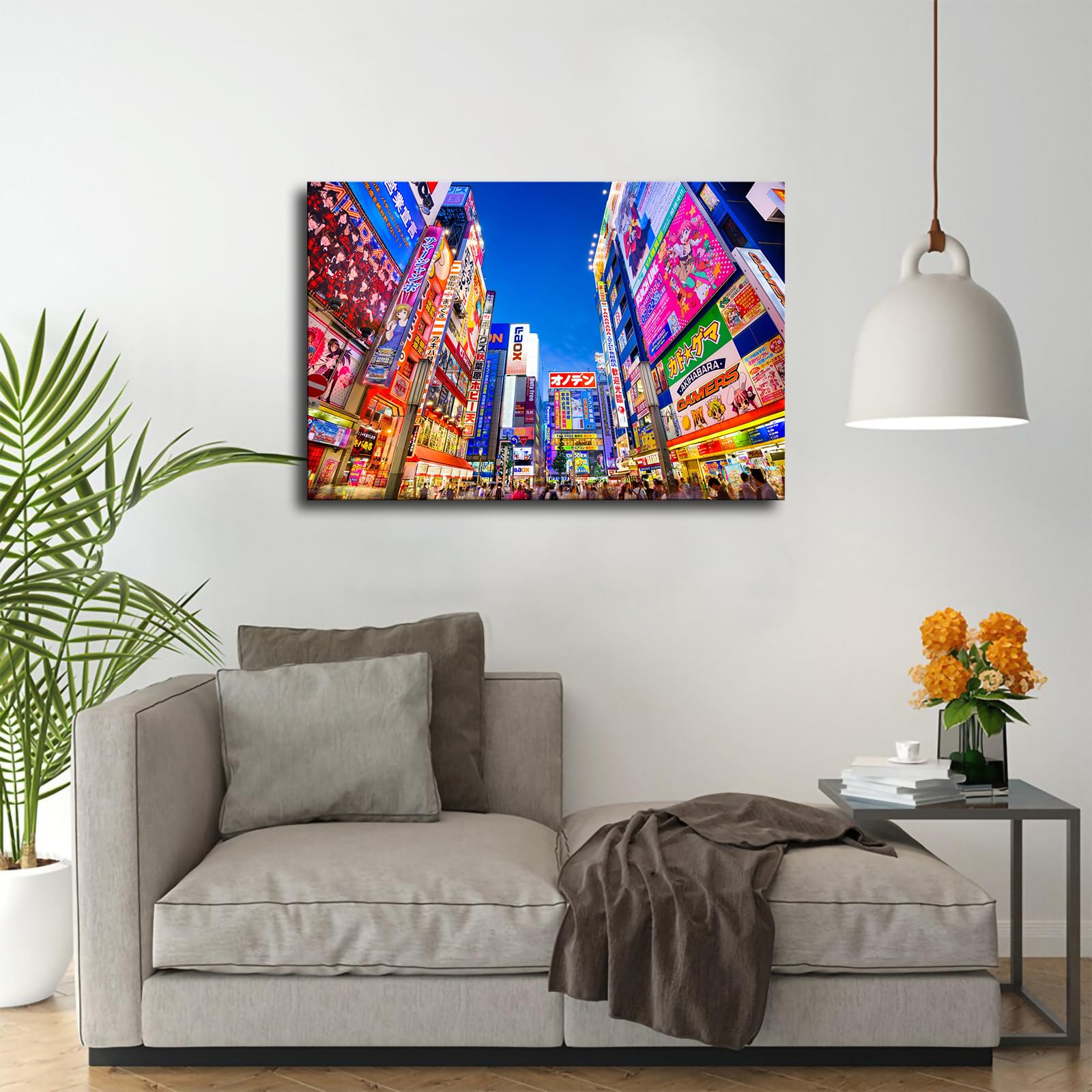 Amazon.com: Japan Tokyo Wall Art Set Night City Neon Lights