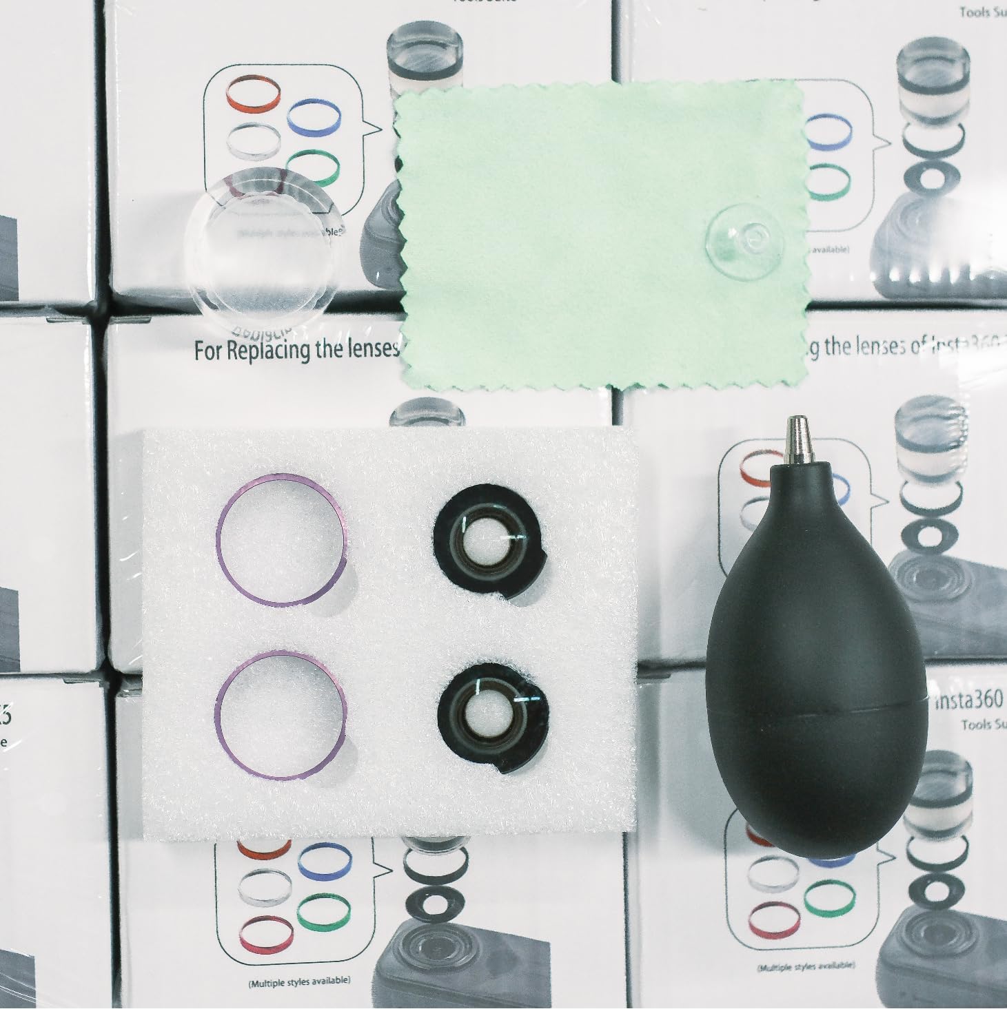 Replacement Camera Lens for Insta360 X5, Panoramic Camera, Black Glass Repair Part Accessories, 360 Degree Wide-Angle Lens with Anti-Reflective Multi-Layer Coating (Slivery(2-Pack))