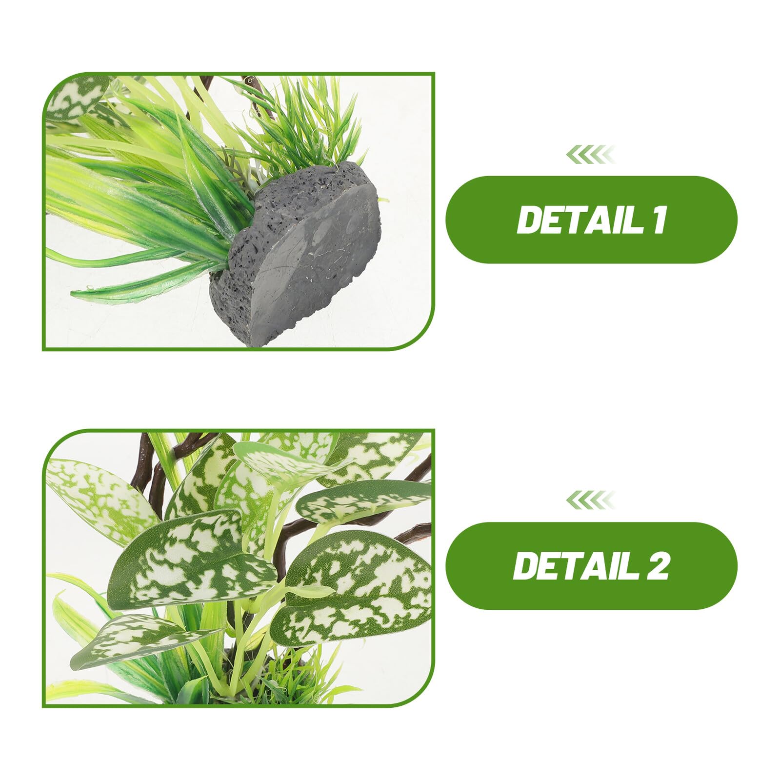 Levemolo 8 Piezas De Césped Artificial para Acuario Algas Marinas Plantas Verdes Simuladas Plantas Artificiales para Acuario Pequeño Falsas De PVC