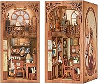 Vista 19 de CUTEBEE Kit de manualidades para Rincón del Libro - Casa en miniatura japonesa Sakura para adultos, decoración de estantería de casa en miniatura