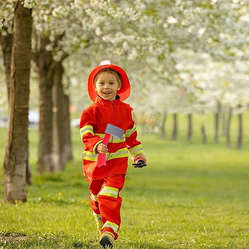 Miniatura 6 de TOYANDONA Juguetes de disparo de agua para niños, juego de rol, accesorios de equipo de bomberos con extintor de incendios, juego de simulación,