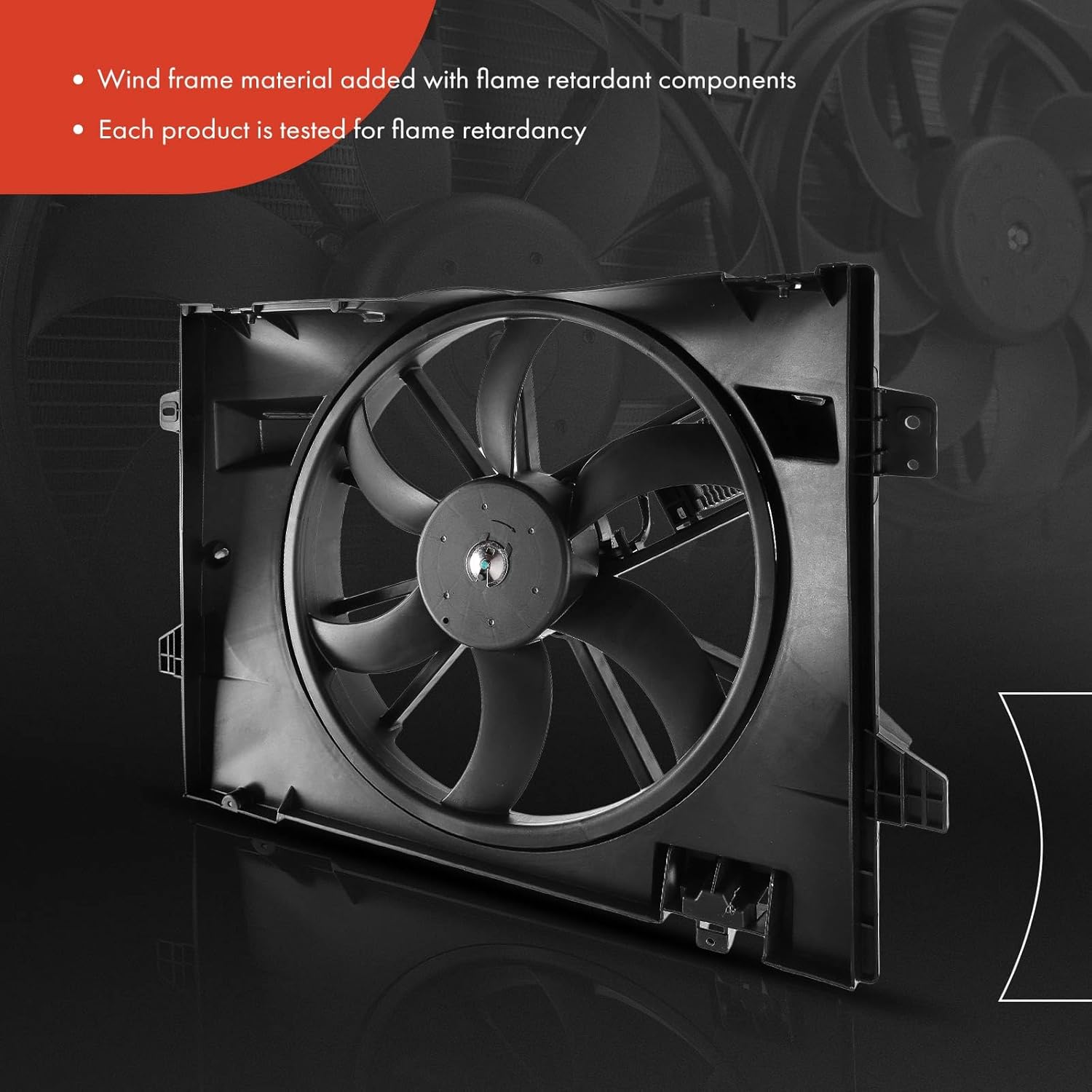 A-Premium Engine Radiator Cooling Fan Assembly Compatible with Ford & Lincoln & Mercury Models - Crown Victoria, Lincoln Town Car, Grand Marquis 2006-2011 - Replace# 6W1Z8C607A