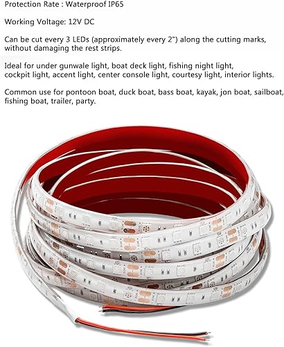 Miniatura 3 de Tira de luces LED marinas, tira de luz de pontón para barco Jon Bass, velero, kayak, luces LED marinas para barcos, luz de cubierta, luces