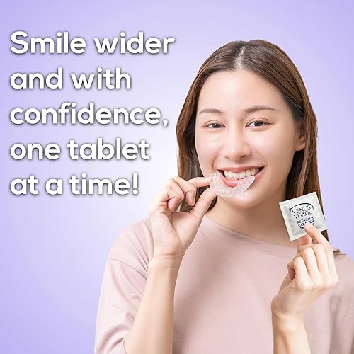 Miniatura 6 de Venus Visage Tabletas limpiadoras de retenedores, aparatos dentales y tabletas de limpieza de dentaduras, alineadores y limpiador bucal nocturno,