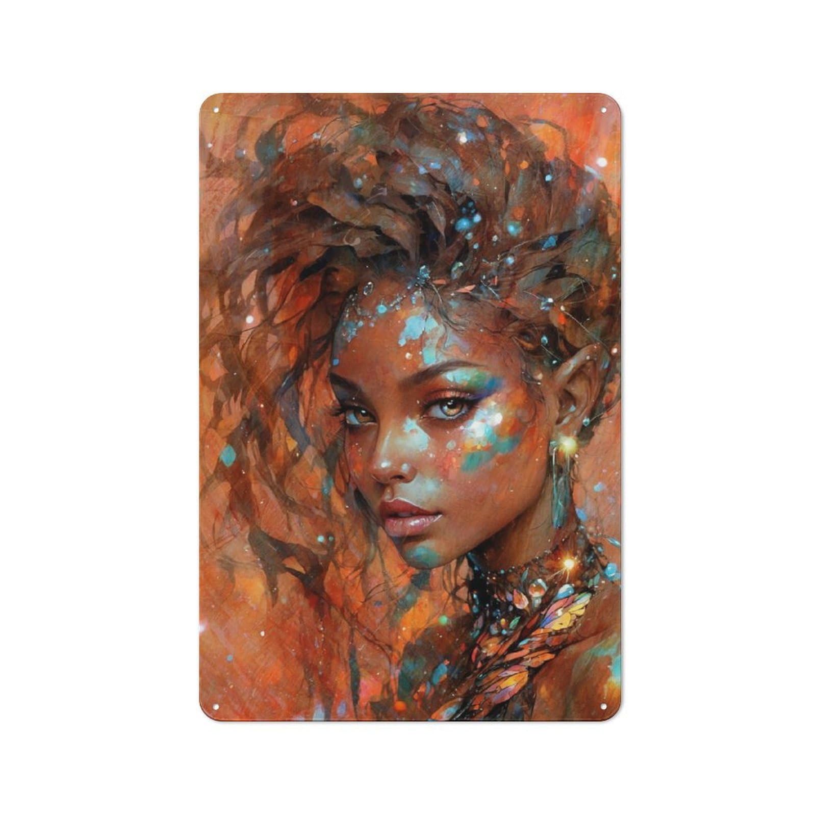 Junmoney Onyx Siren Tin Wall Plaque 30X20cm With For Hobby Room Or Studio, For Metal Sign Collectors, For Kitchen And Home Bar Decor